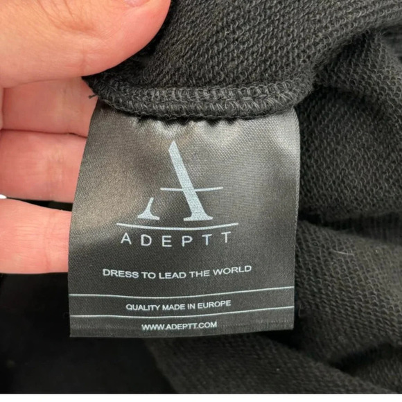 Adeptt Adira Skirt Asymmetric‎ Pencil Drawstring Midi Cotton Black Size Large - Picture 13 of 14